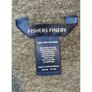 Fishers Finery Unisex 100% Pure Cashmere Soft  Winter Scarf Solid Gray Fringe